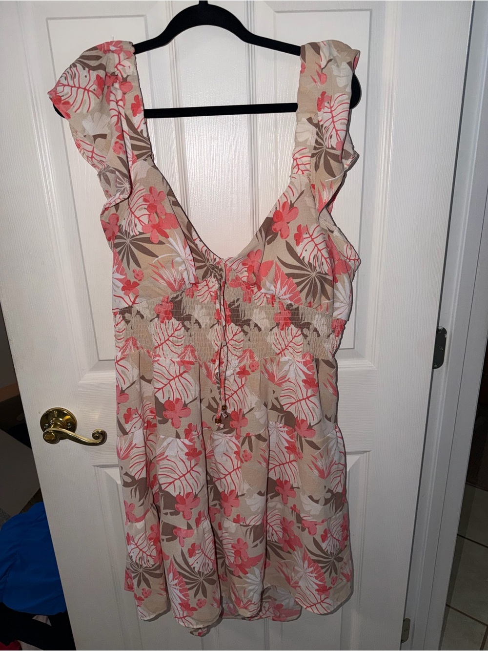 Tropical print dress